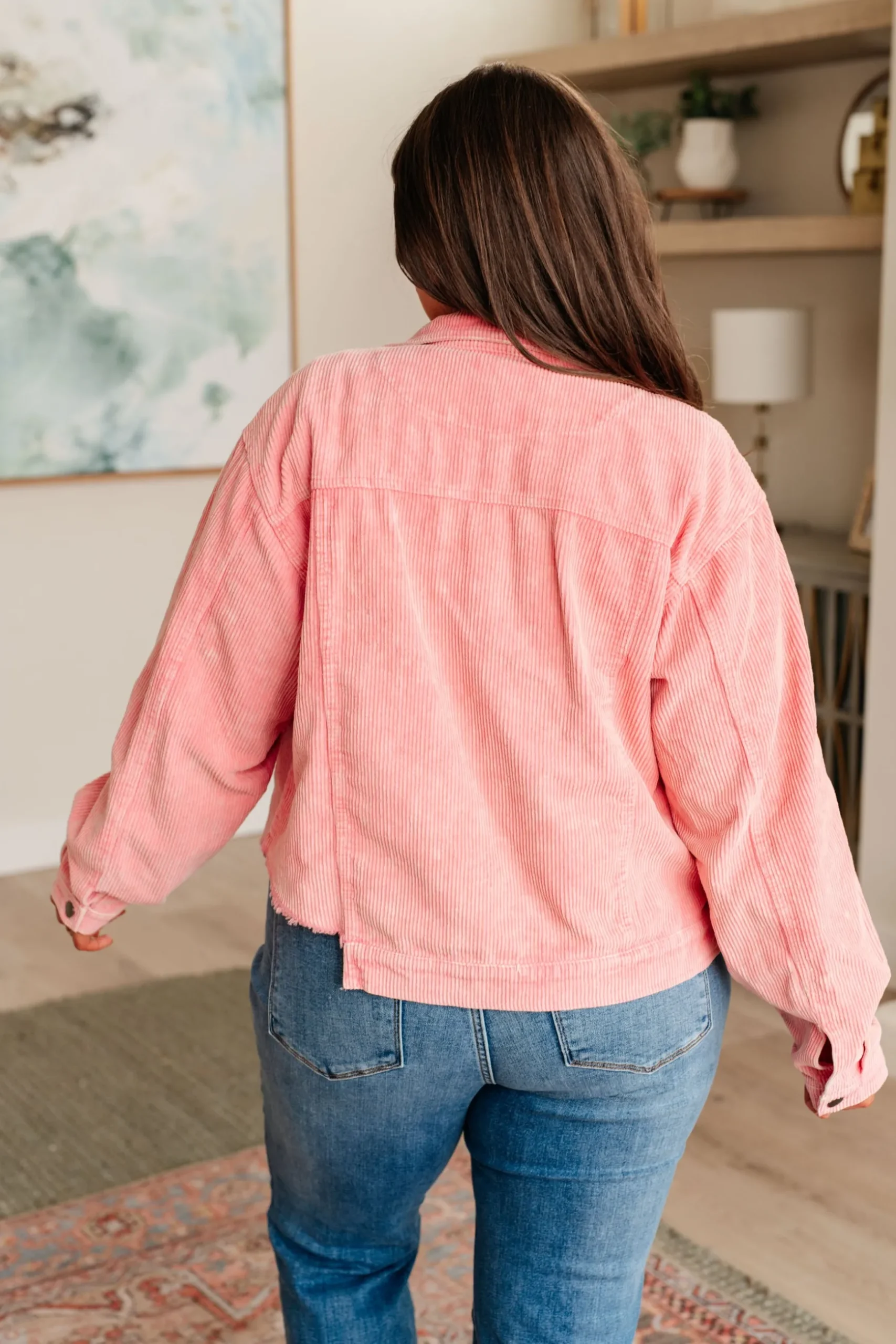 Main Stage Corduroy Jacket in Neon Pink