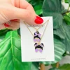 Mama & Mini Messy Bun Necklace Set - Purple