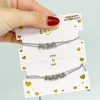 Mama & Mini Metal Bracelet Set - Silver