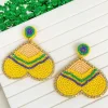Mardi Gras Beads Dangle Earrings