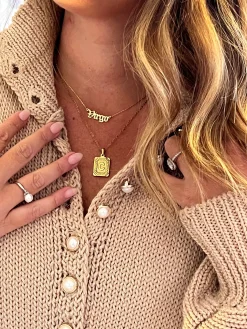 MARKET LIVE: Zodiac Nameplate Necklace (Ships in 2-3 Weeks)