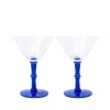 Martini Glass Set by Lilly Pulitzer - Blue Stream