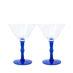 Martini Glass Set by Lilly Pulitzer - Blue Stream