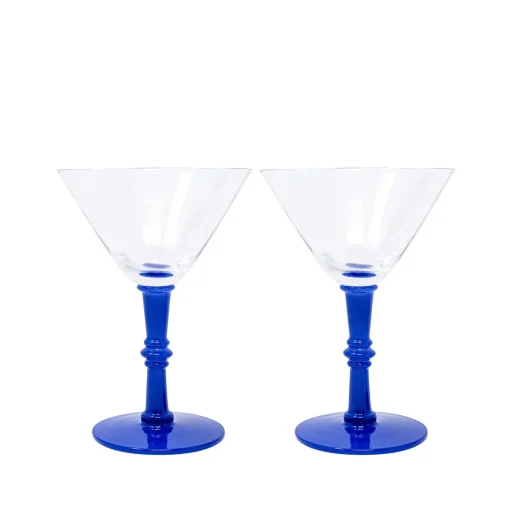 Martini Glass Set by Lilly Pulitzer - Blue Stream