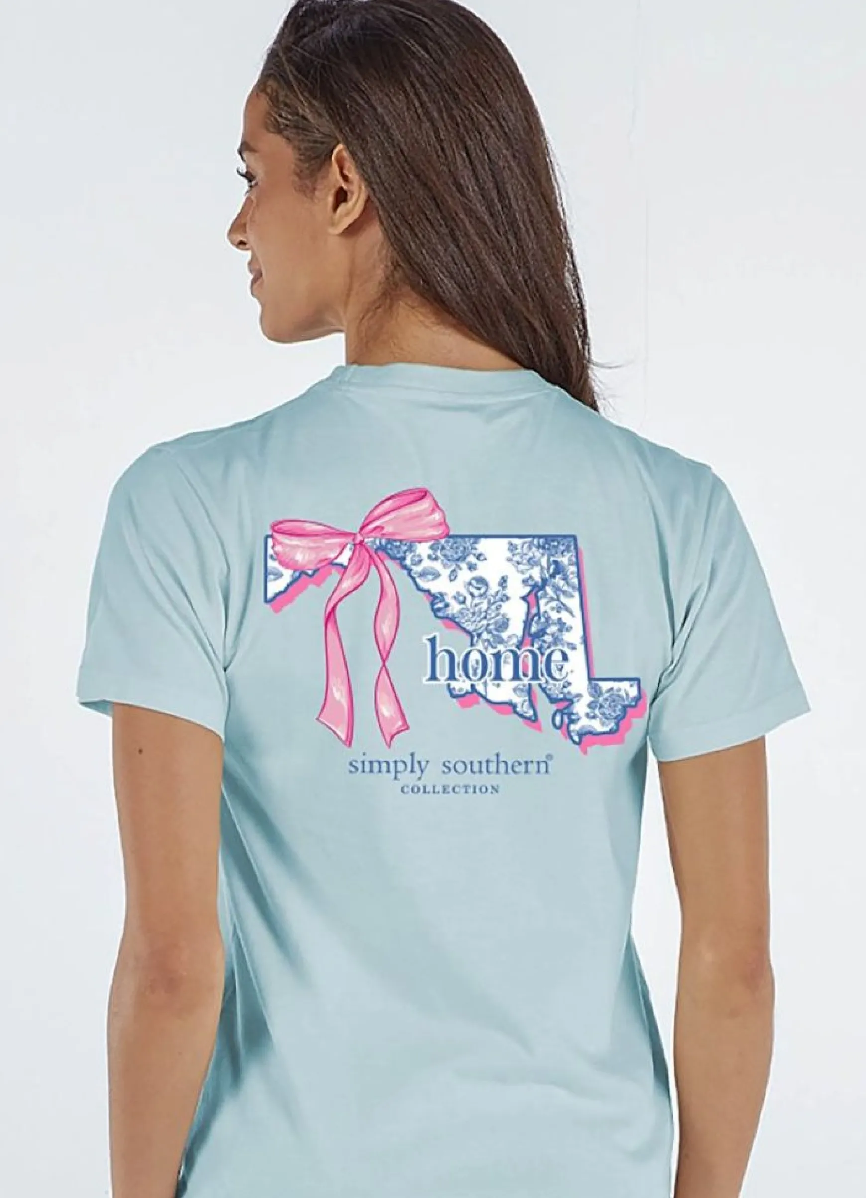Maryland Home Bow Floral State Tee by Simply Southern