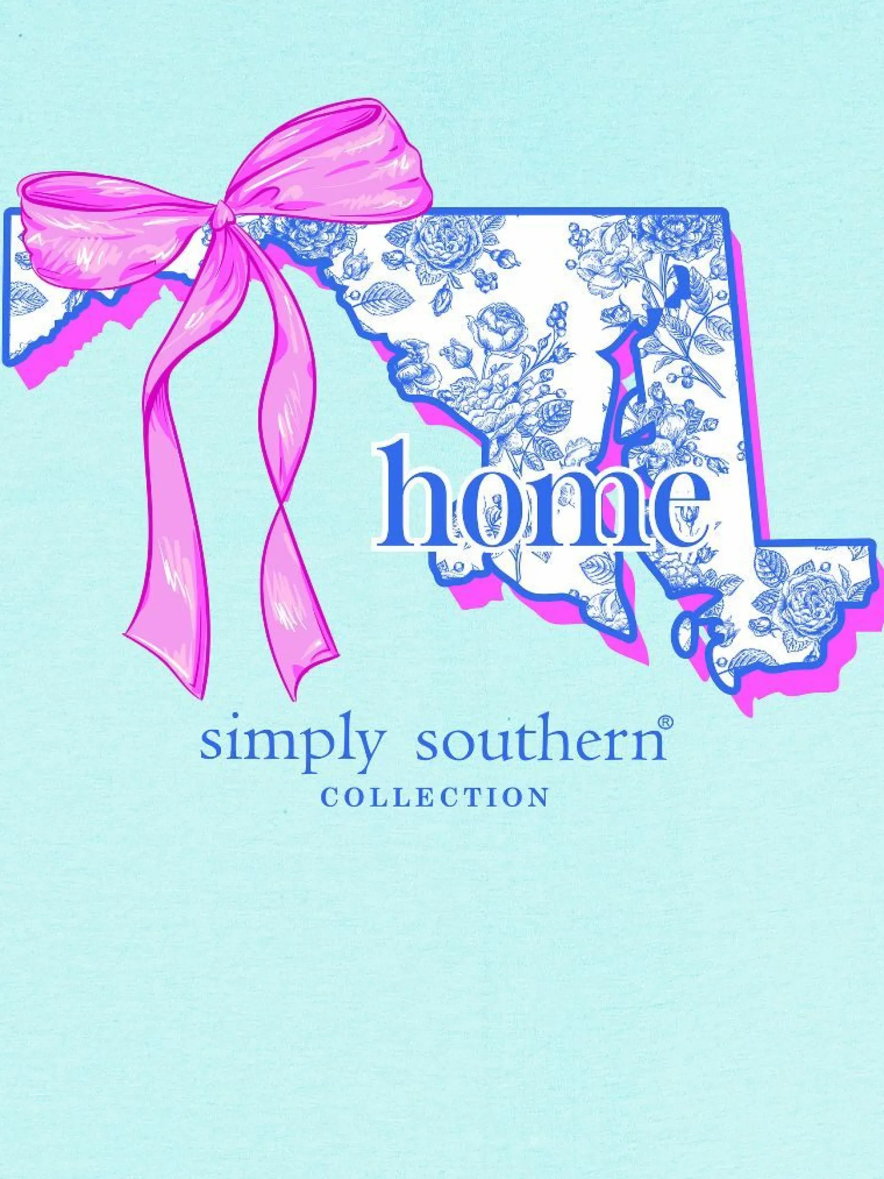 Maryland Home Bow Floral State Tee by Simply Southern