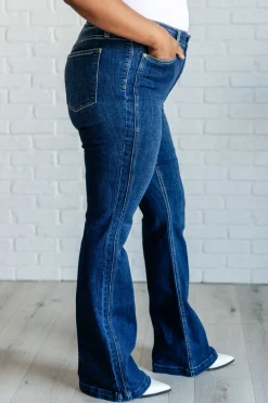 Mavis High Rise Side Seam Detail Flare Jeans by Judy Blue