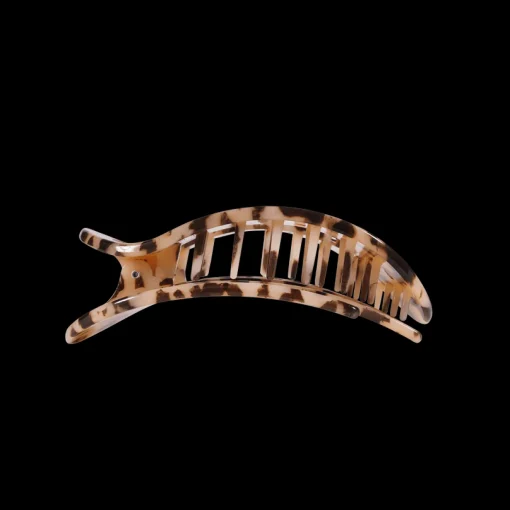 Medium Teleties Flat Oval Clip - Blonde Tortoise