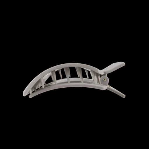 Medium Teleties Flat Square Clip - Silver Flames