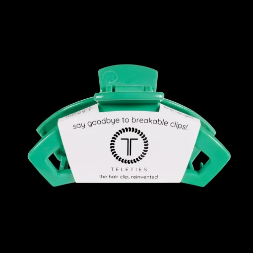 Medium Teleties Open Claw Clip - Green Come True