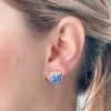 Menorah Signature Enamel Stud Earrings