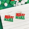 'Merry Mama' Enamel Dangle Earrings