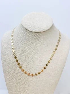 Metal Clover Link Necklace