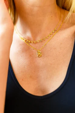Mi Amor Gold Dipped Initial Necklace