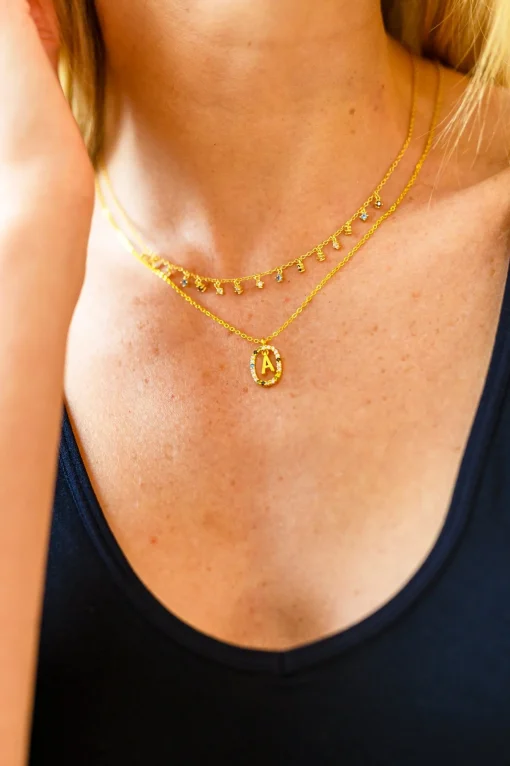 Mi Amor Gold Dipped Initial Necklace