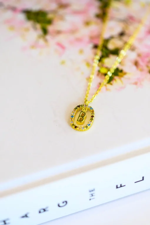 Mi Amor Gold Dipped Initial Necklace
