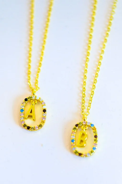 Mi Amor Gold Dipped Initial Necklace