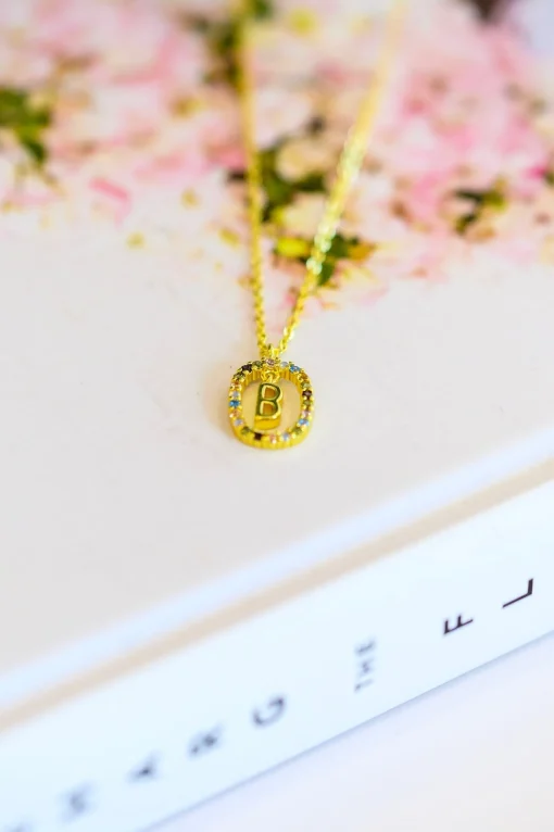 Mi Amor Gold Dipped Initial Necklace