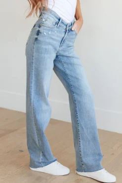 Mildred High Rise V Front Waistband Straight Jeans by Judy Blue