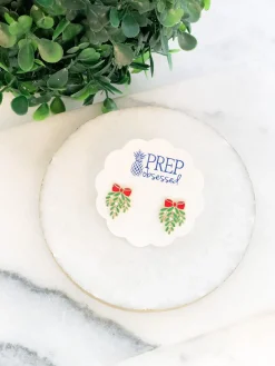 Mistletoe Signature Enamel Stud Earrings