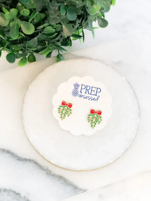 Mistletoe Signature Enamel Stud Earrings