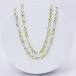 Mixed Metal Link Layer Necklace by Treasure Jewels