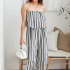 Modern Stripes Sleeveless Jumpsuit
