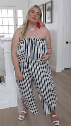 Modern Stripes Sleeveless Jumpsuit
