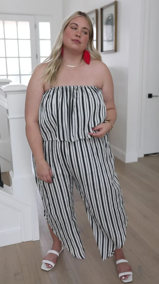 Modern Stripes Sleeveless Jumpsuit