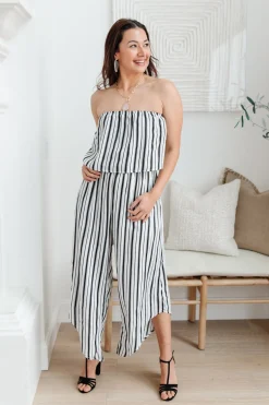 Modern Stripes Sleeveless Jumpsuit