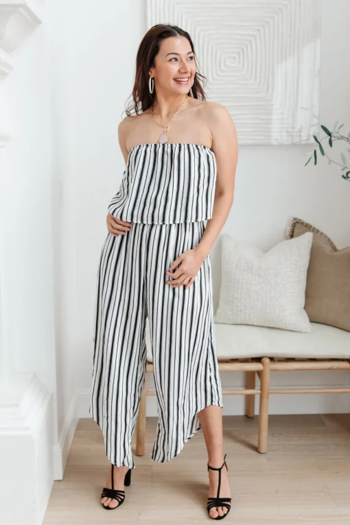 Modern Stripes Sleeveless Jumpsuit