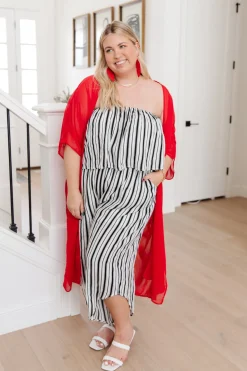 Modern Stripes Sleeveless Jumpsuit