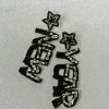 'New Year' Festive Beaded Dangle Earrings - Silver