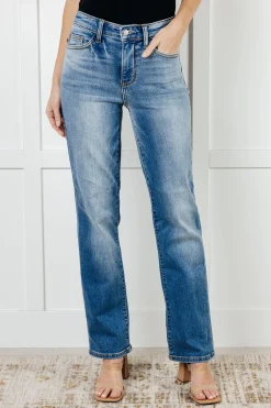 Nivea Vintage Wash Thermal Straight Jeans by Judy Blue