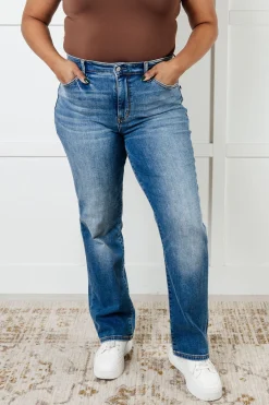 Nivea Vintage Wash Thermal Straight Jeans by Judy Blue