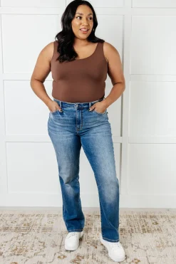 Nivea Vintage Wash Thermal Straight Jeans by Judy Blue