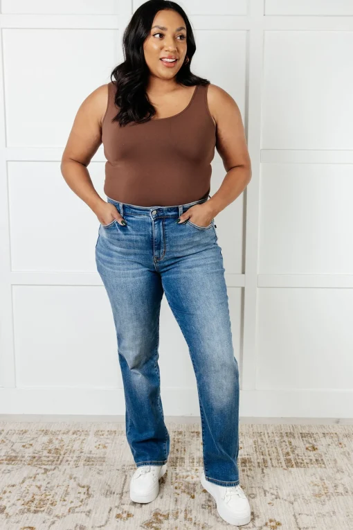 Nivea Vintage Wash Thermal Straight Jeans by Judy Blue