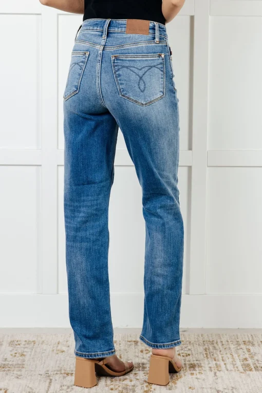 Nivea Vintage Wash Thermal Straight Jeans by Judy Blue