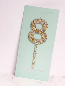 Numbers & Shapes Confetti Pearl Cake Toppers