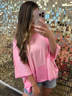 Oversized Patchwork Top by POL