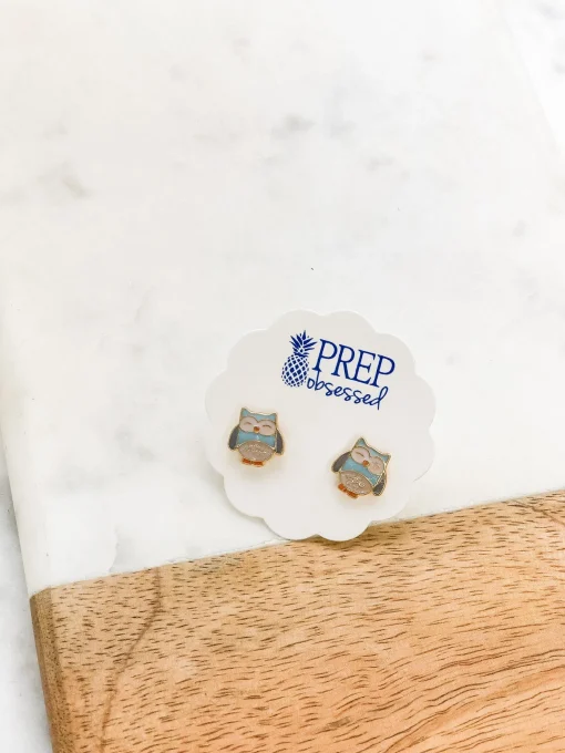 Owl Signature Enamel Studs by Prep Obsessed