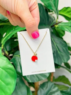Paddle Ball Pendant Necklace