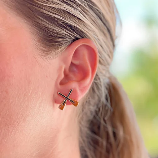 Paddle Enamel Studs by Prep Obsessed