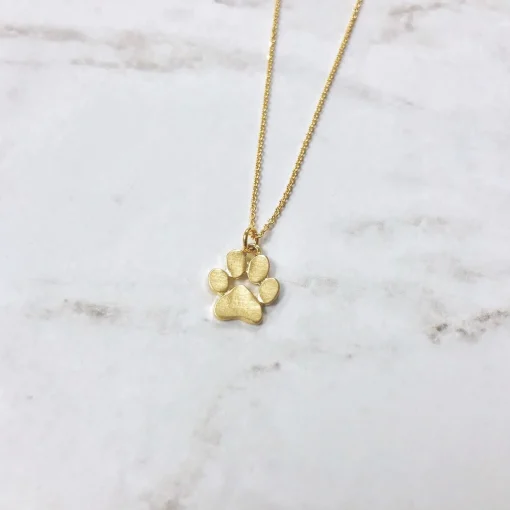 Paw Print Necklace - Gold