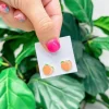 Peach Signature Enamel Studs by Prep Obsessed