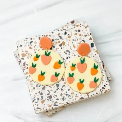 Peaches Clay Dangle Earrings