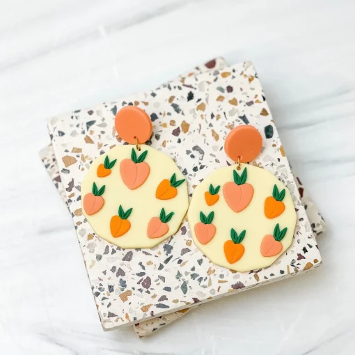 Peaches Clay Dangle Earrings