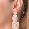 Pearl Champagne Acrylic Dangle Earrings
