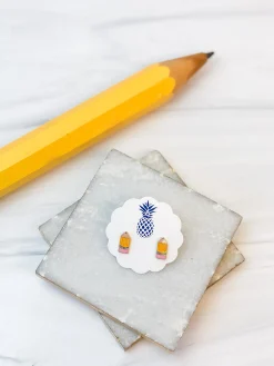 Pencil Signature Enamel Studs by Prep Obsessed