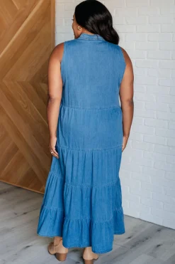 Perfect Choice Denim Maxi Dress